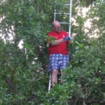 SP9FOW repairing the 160m vertical